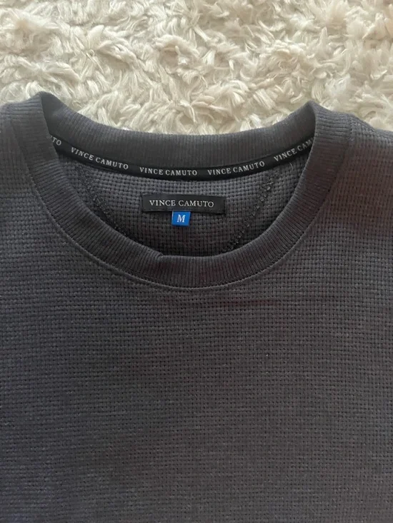 Vince Camuto Men's Crewneck Sweater in Charcoal - Picture 4 of 10